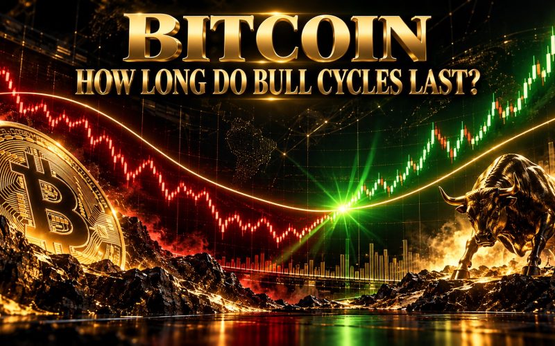 Bitcoin price line crossing back above a glowing 200-day moving average on a dark trading display