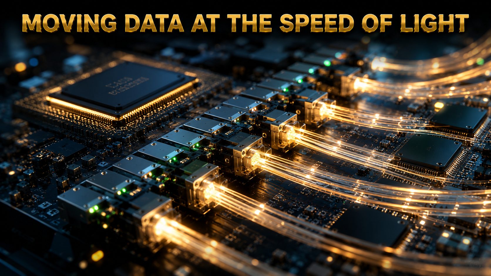 Optical interconnect modules and DSP chips moving data between AI accelerators