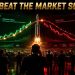 Futuristic trading floor screens showing a rocket company's first quarterly earnings report