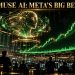 Futuristic trading floor with green momentum candles and red warning candles as investors react to Meta's Muse AI launch