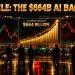 Futuristic trading floor with red warning candles and green momentum candles as investors weigh Oracle's AI cloud backlog